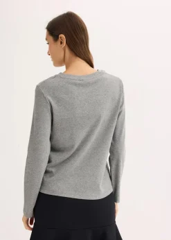 Damen bonprix Nachhaltigere Materialien|Shirts & Tops|Langarmshirt aus reiner Bio-Baumwolle