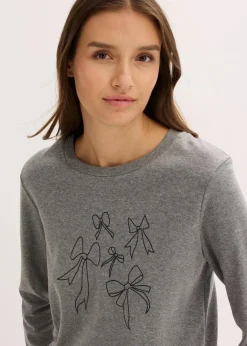 Damen bonprix Nachhaltigere Materialien|Shirts & Tops|Langarmshirt aus reiner Bio-Baumwolle