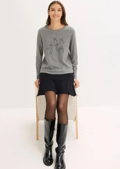 Damen bonprix Nachhaltigere Materialien|Shirts & Tops|Langarmshirt aus reiner Bio-Baumwolle