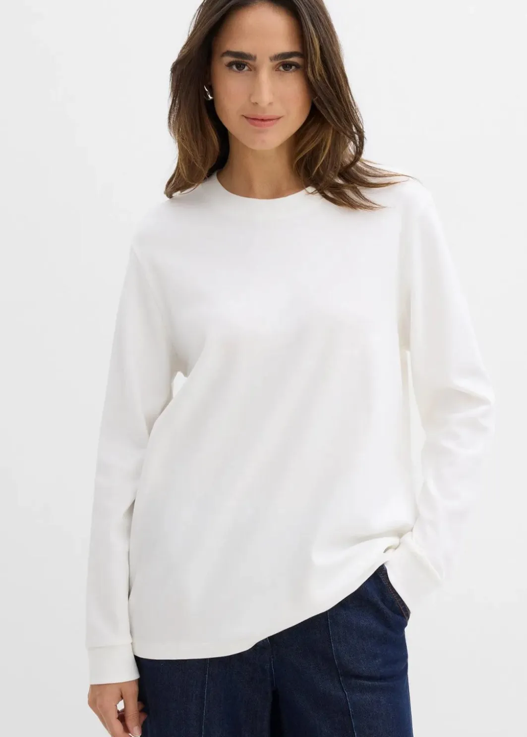 New Langarmshirt aus reiner Bio-Baumwolle Damen Shirts & Tops|Basics