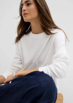 New Langarmshirt aus reiner Bio-Baumwolle Damen Shirts & Tops|Basics