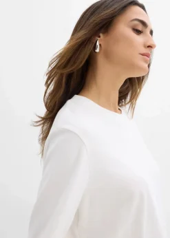 New Langarmshirt aus reiner Bio-Baumwolle Damen Shirts & Tops|Basics