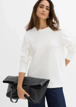 New Langarmshirt aus reiner Bio-Baumwolle Damen Shirts & Tops|Basics