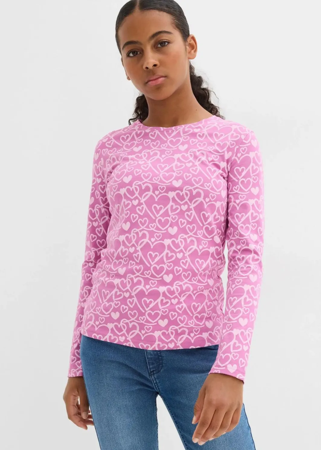 Langarmshirt aus reiner Bio-Baumwolle (3er Pack) Kinder Mädchen 9-16 Jahre·Mehrfachpacks|Mädchen 9-16 Jahre·Shirts & Blusen