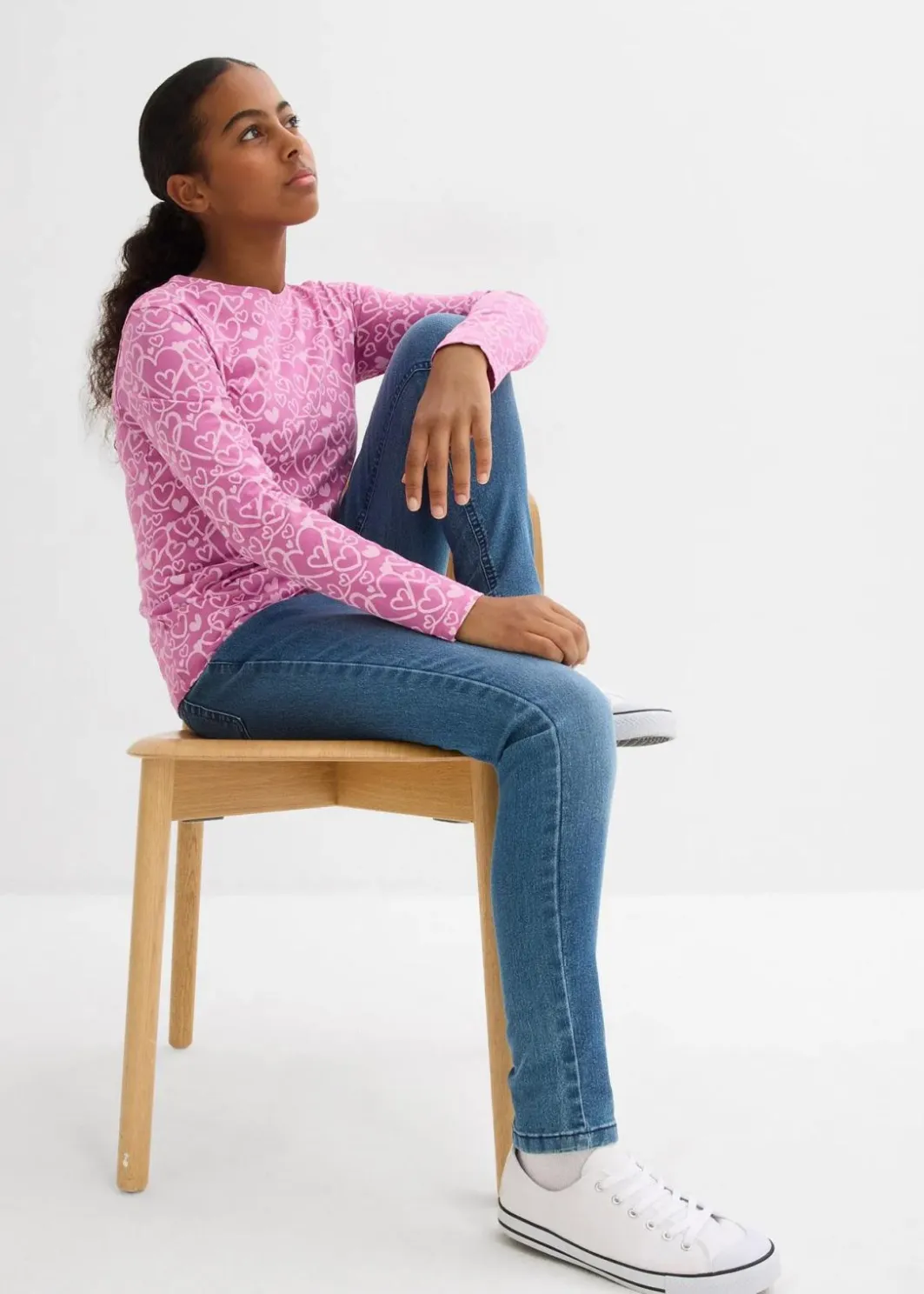 Langarmshirt aus reiner Bio-Baumwolle (3er Pack) Kinder Mädchen 9-16 Jahre·Mehrfachpacks|Mädchen 9-16 Jahre·Shirts & Blusen