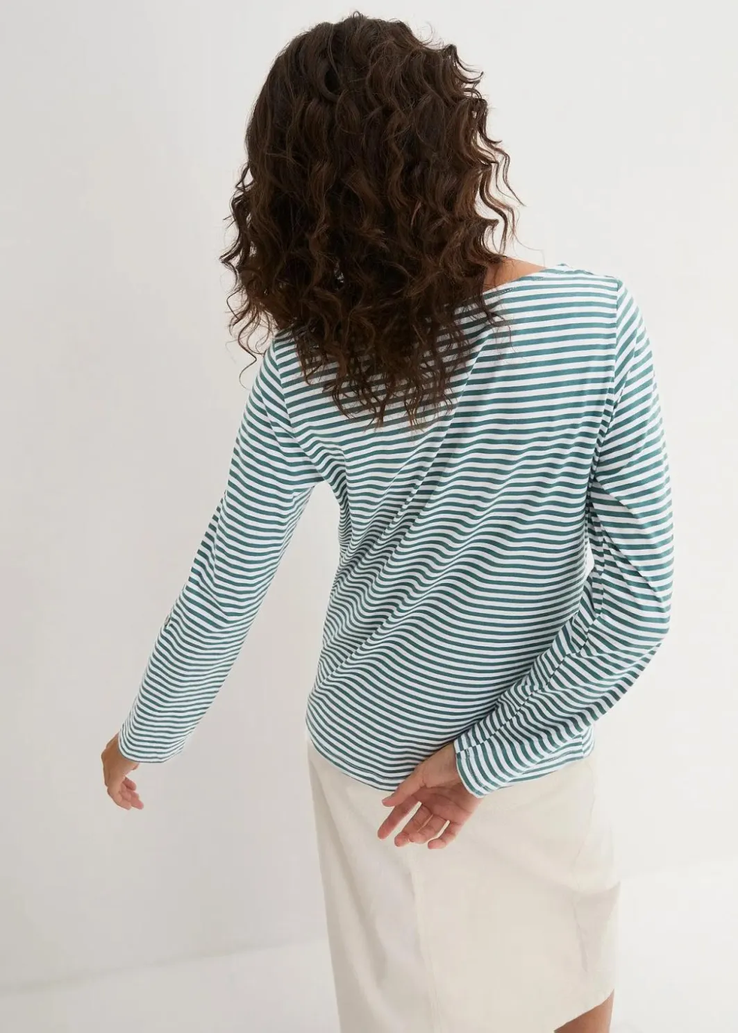 Clearance Langarmshirt aus reiner Baumwolle Damen Shirts & Tops