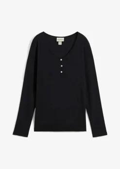 Sale Langarmshirt aus reiner Bio-Baumwolle Damen Shirts & Tops|Basics
