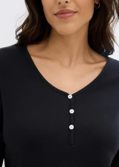 Sale Langarmshirt aus reiner Bio-Baumwolle Damen Shirts & Tops|Basics