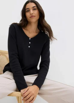 Sale Langarmshirt aus reiner Bio-Baumwolle Damen Shirts & Tops|Basics
