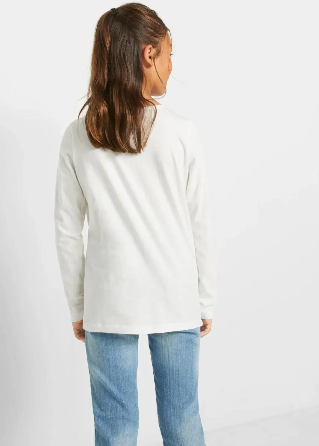 Outlet Langarmshirt aus reiner Bio-Baumwolle Kinder Mädchen 9-16 Jahre·Shirts & Blusen|Mädchen 2-8 Jahre·Nachhaltigere Materialien