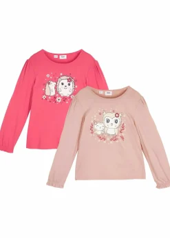 Langarmshirt aus reiner Bio Baumwolle (2er-Pack) Kinder Mädchen 2-8 Jahre·Nachhaltigere Materialien|Mädchen 9-16 Jahre·Nachhaltigere Materialien