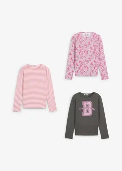 New Langarmshirt aus reiner Bio-Baumwolle (3er Pack) Kinder Mädchen 9-16 Jahre·Mehrfachpacks|Mädchen 9-16 Jahre·Shirts & Blusen