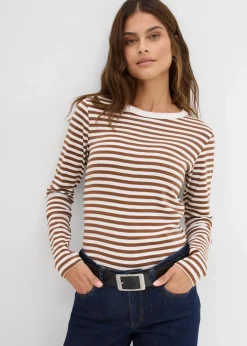 Online Langarmshirt aus reiner Bio-Baumwolle Damen Nachhaltigere Materialien|Basics