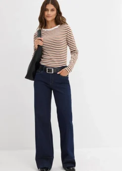 Online Langarmshirt aus reiner Bio-Baumwolle Damen Nachhaltigere Materialien|Basics