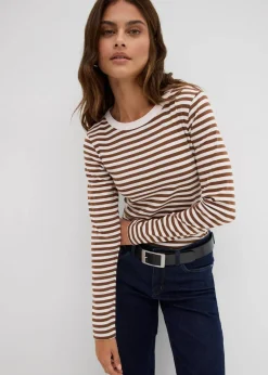 Online Langarmshirt aus reiner Bio-Baumwolle Damen Nachhaltigere Materialien|Basics