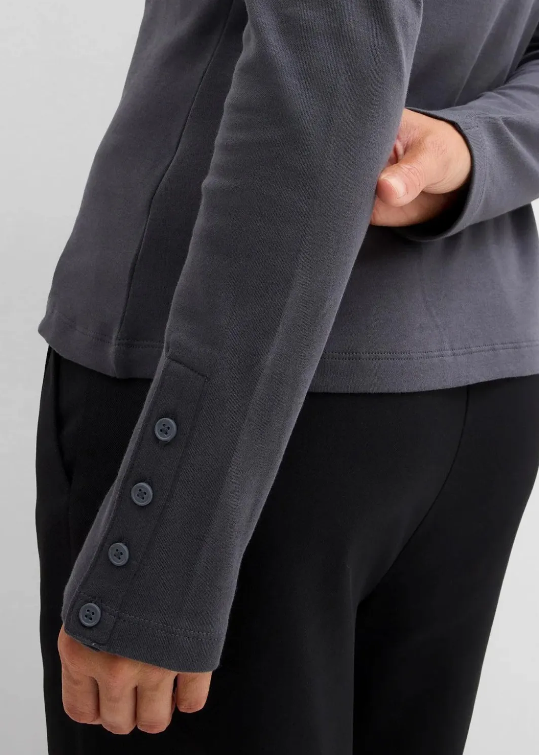 Langarmshirt aus reiner Baumwolle Damen Shirts & Tops|Nachhaltigere Materialien