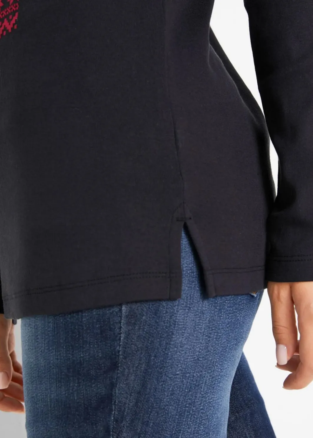Damen bonprix Shirts & Tops|Langarmshirt aus reiner Baumwolle