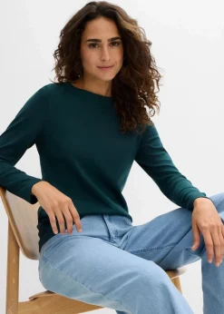 Hot Langarmshirt aus reiner Bio-Baumwolle Damen Bekleidung·Röcke|Nachhaltigere Materialien