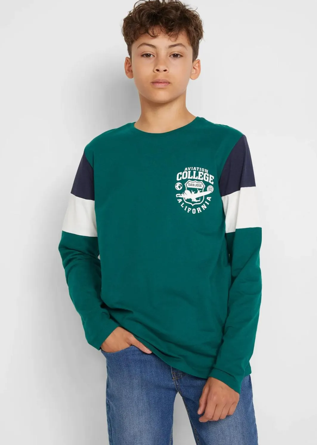 New Langarmshirt aus reiner Bio-Baumwolle (2er Pack) Kinder Jungen 9-16 Jahre·Mehrfachpacks|Jungen 9-16 Jahre·Shirts