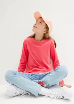 Kinder bonprix Mädchen 9-16 Jahre·Mehrfachpacks|Mädchen 9-16 Jahre·Shirts & Blusen|Langarmshirt aus reiner Baumwolle (3er Pack)