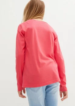 Kinder bonprix Mädchen 9-16 Jahre·Mehrfachpacks|Mädchen 9-16 Jahre·Shirts & Blusen|Langarmshirt aus reiner Baumwolle (3er Pack)