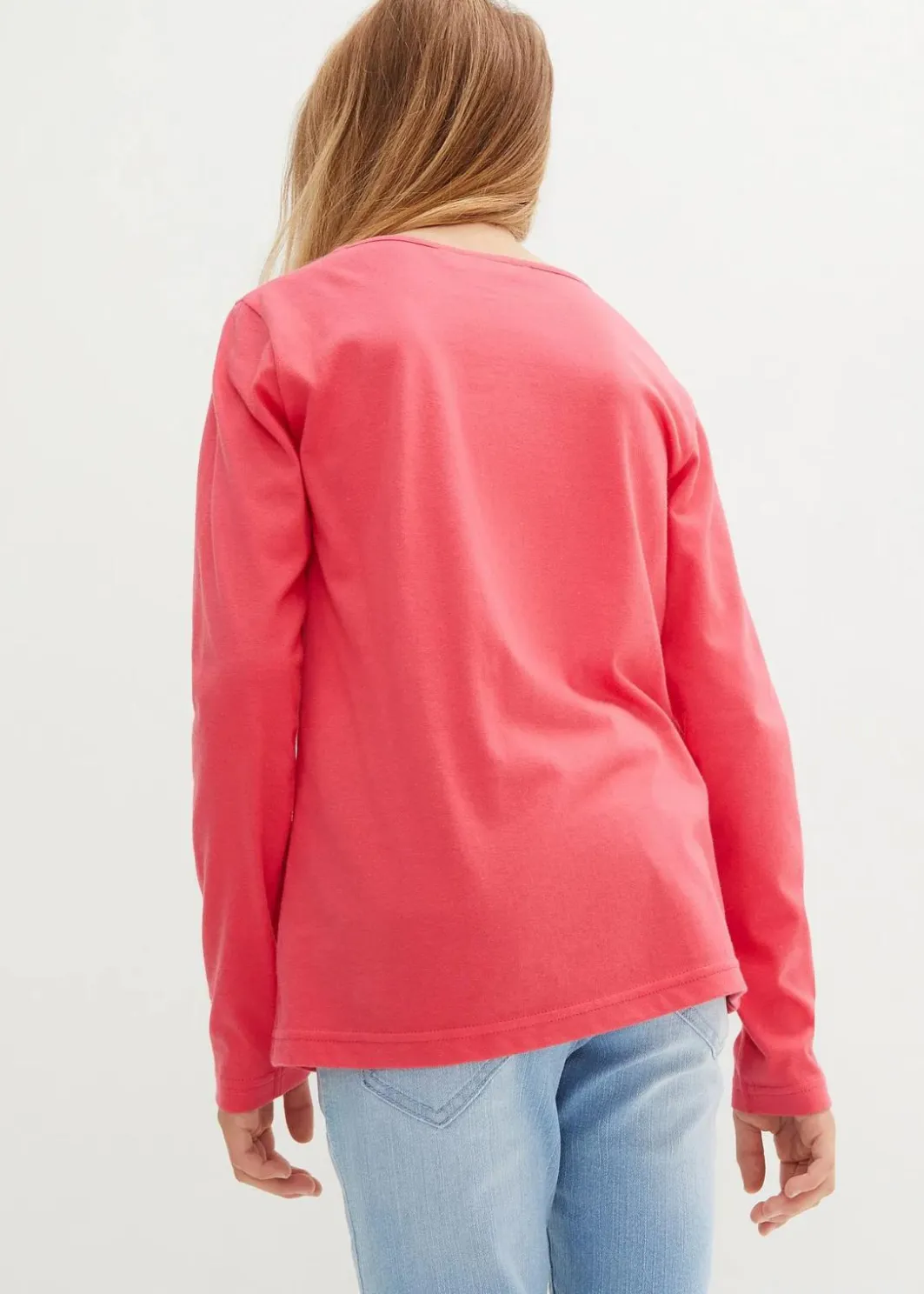 Kinder bonprix Mädchen 9-16 Jahre·Mehrfachpacks|Mädchen 9-16 Jahre·Shirts & Blusen|Langarmshirt aus reiner Baumwolle (3er Pack)
