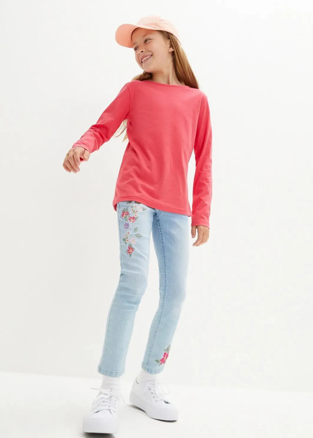 Kinder bonprix Mädchen 9-16 Jahre·Mehrfachpacks|Mädchen 9-16 Jahre·Shirts & Blusen|Langarmshirt aus reiner Baumwolle (3er Pack)