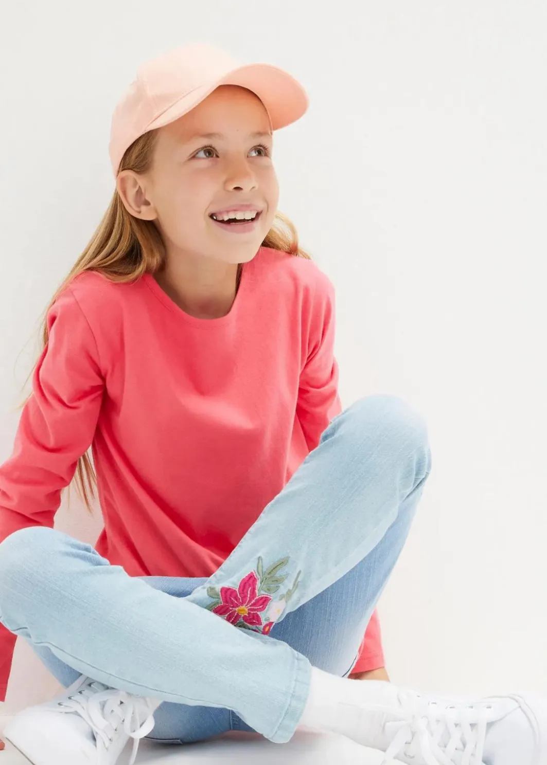 Kinder bonprix Mädchen 9-16 Jahre·Mehrfachpacks|Mädchen 9-16 Jahre·Shirts & Blusen|Langarmshirt aus reiner Baumwolle (3er Pack)