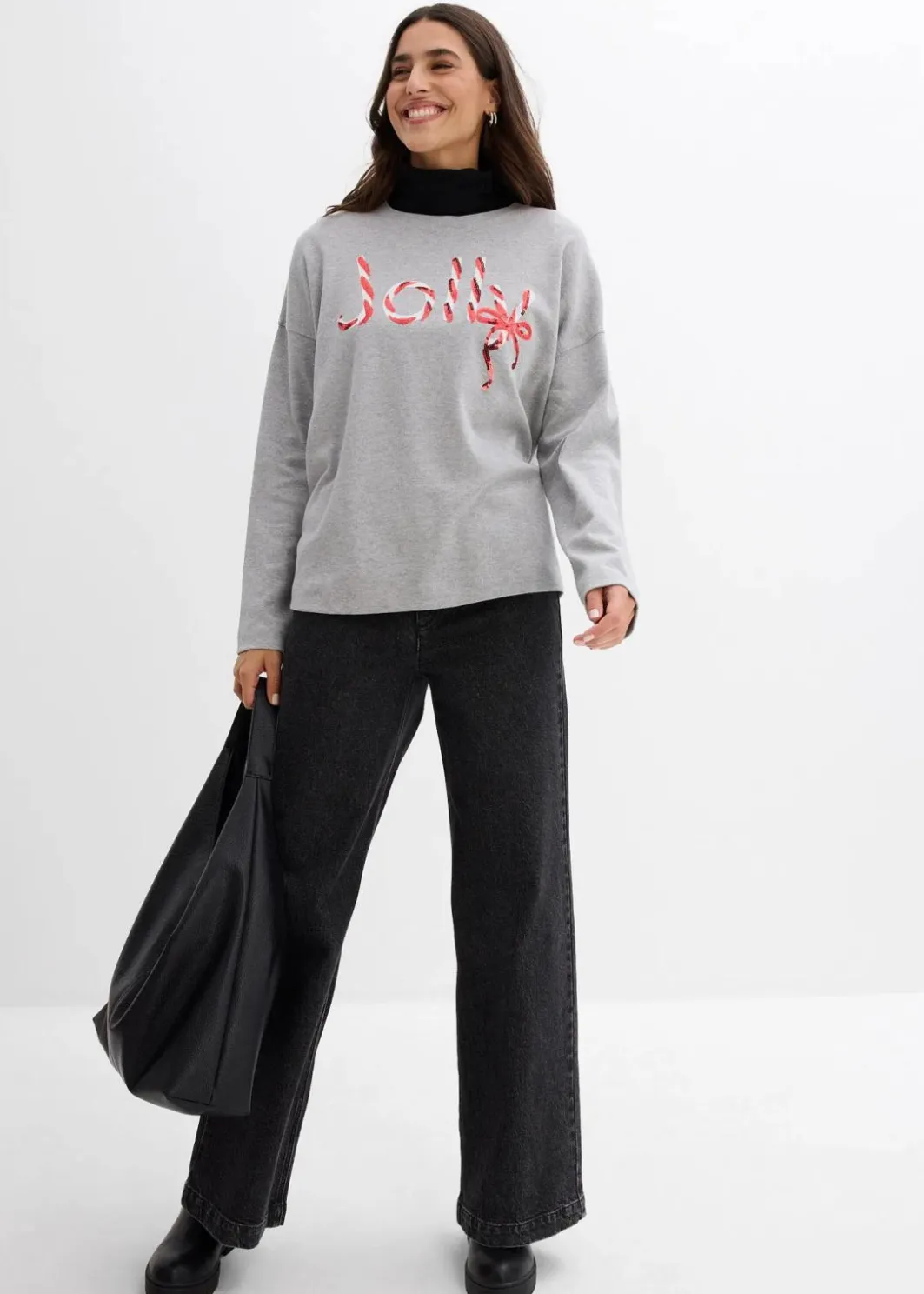 Damen bonprix Nachhaltigere Materialien|Shirts & Tops|Langarmshirt aus reiner Bio-Baumwolle
