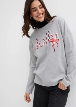 Damen bonprix Nachhaltigere Materialien|Shirts & Tops|Langarmshirt aus reiner Bio-Baumwolle