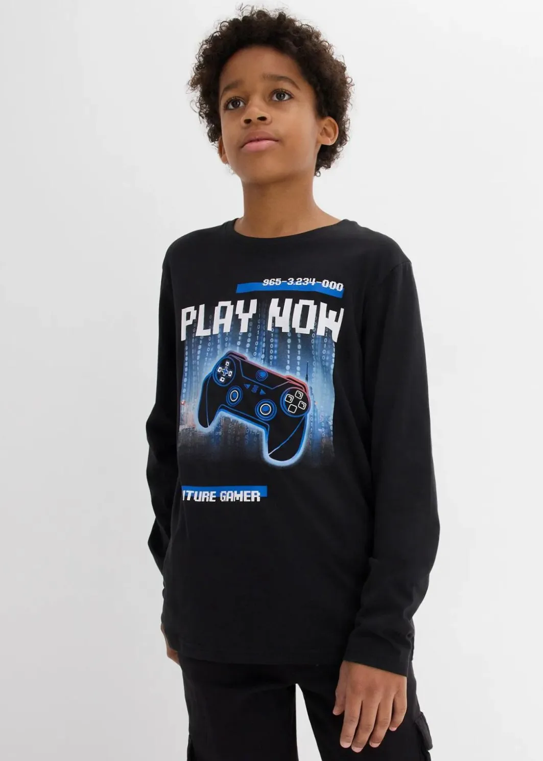 Kinder bonprix Jungen 9-16 Jahre·Bademode|Jungen 9-16 Jahre·Shirts|Langarmshirt aus reiner Bio-Baumwolle