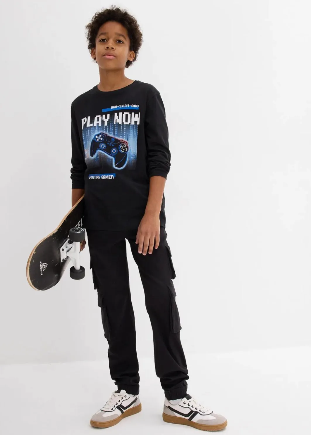 Kinder bonprix Jungen 9-16 Jahre·Bademode|Jungen 9-16 Jahre·Shirts|Langarmshirt aus reiner Bio-Baumwolle