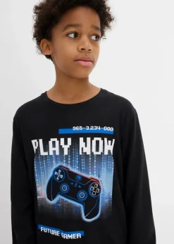 Kinder bonprix Jungen 9-16 Jahre·Bademode|Jungen 9-16 Jahre·Shirts|Langarmshirt aus reiner Bio-Baumwolle