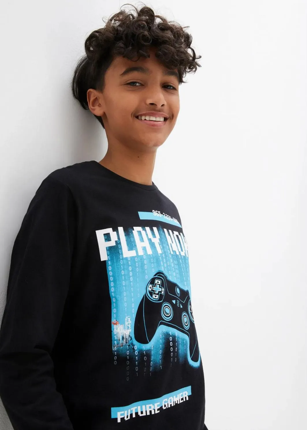 Kinder bonprix Jungen 9-16 Jahre·Bademode|Jungen 9-16 Jahre·Shirts|Langarmshirt aus reiner Bio-Baumwolle