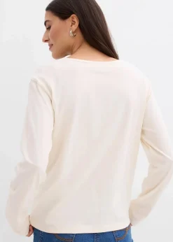 Discount Langarmshirt aus reiner Bio-Baumwolle Damen Shirts & Tops|Nachhaltigere Materialien