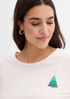 Discount Langarmshirt aus reiner Bio-Baumwolle Damen Shirts & Tops|Nachhaltigere Materialien