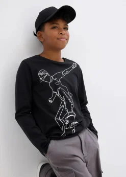 Kinder bonprix Jungen 9-16 Jahre·Shirts|Jungen 2-8 Jahre·Nachhaltigere Materialien|Langarmshirt aus reiner Bio-Baumwolle