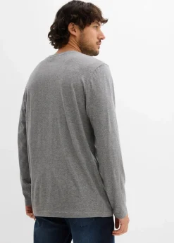 Herren bonprix Shirts & Polos|Große Größen|Langarmshirt aus reiner Bio-Baumwolle (2er Pack)