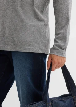 Herren bonprix Shirts & Polos|Große Größen|Langarmshirt aus reiner Bio-Baumwolle (2er Pack)