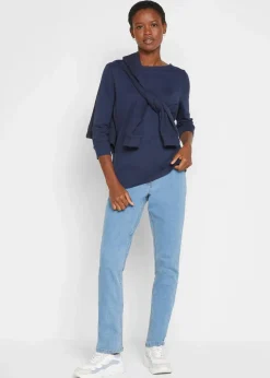 Discount Langarmshirt aus reiner Bio-Baumwolle Damen Shirts & Tops|Basics