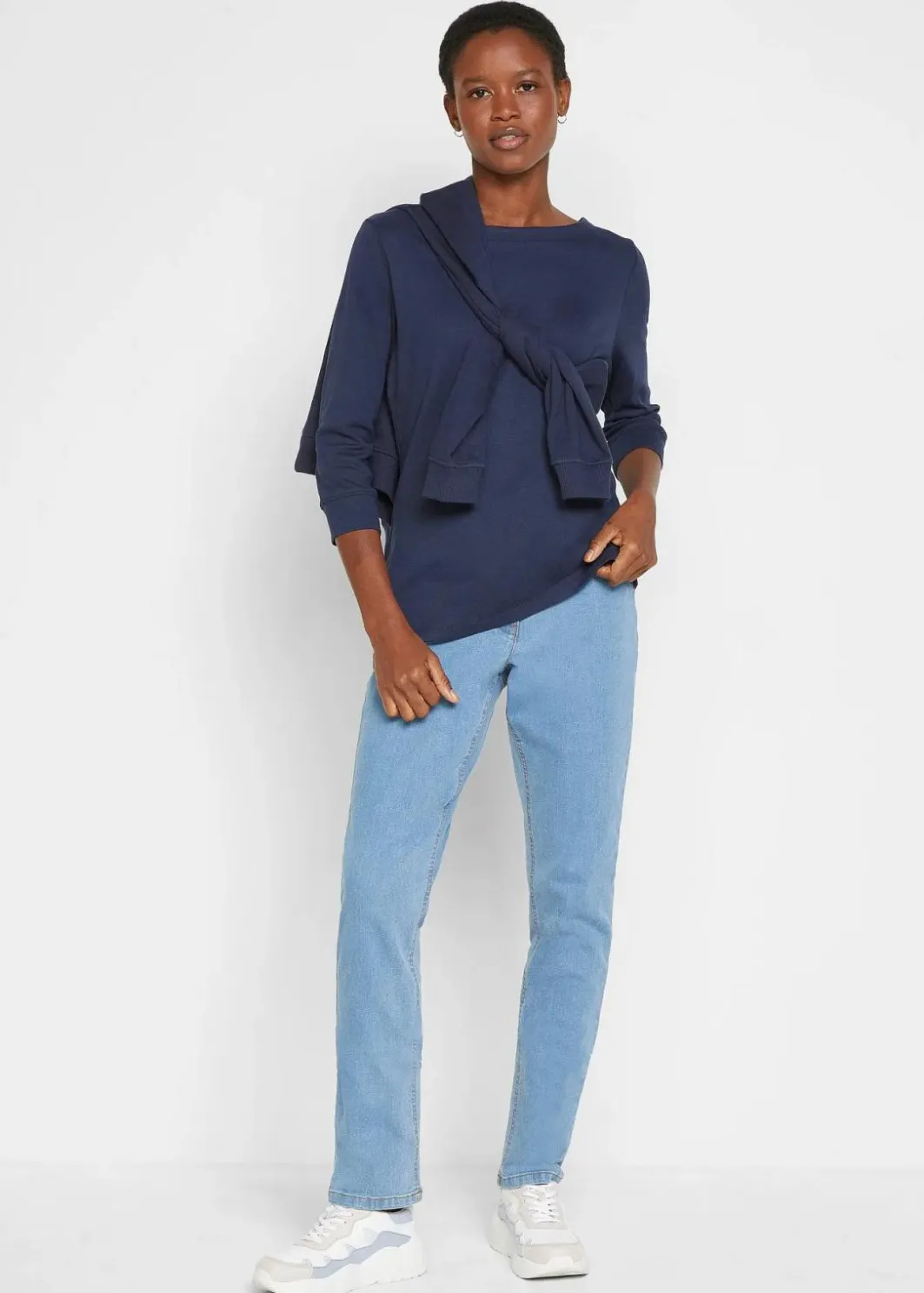Discount Langarmshirt aus reiner Bio-Baumwolle Damen Shirts & Tops|Basics