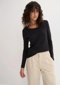 Sale Langarmshirt aus reiner Bio-Baumwolle Damen Bekleidung·Röcke|Nachhaltigere Materialien