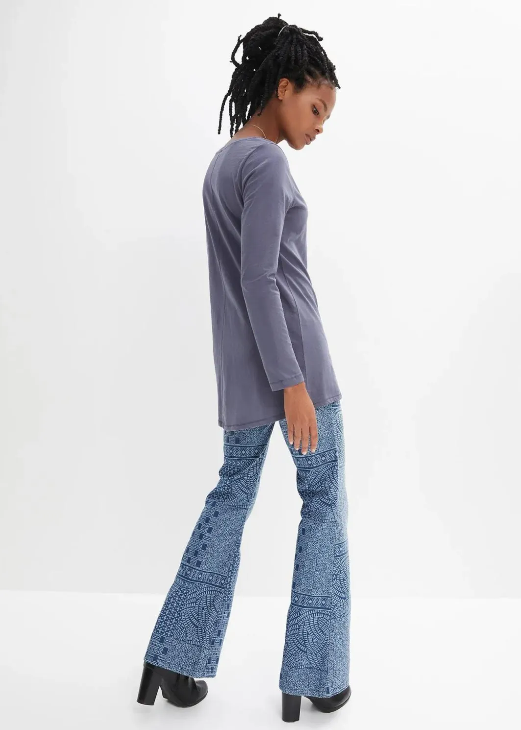 Outlet Langarmshirt aus reiner Baumwolle Damen Shirts & Tops