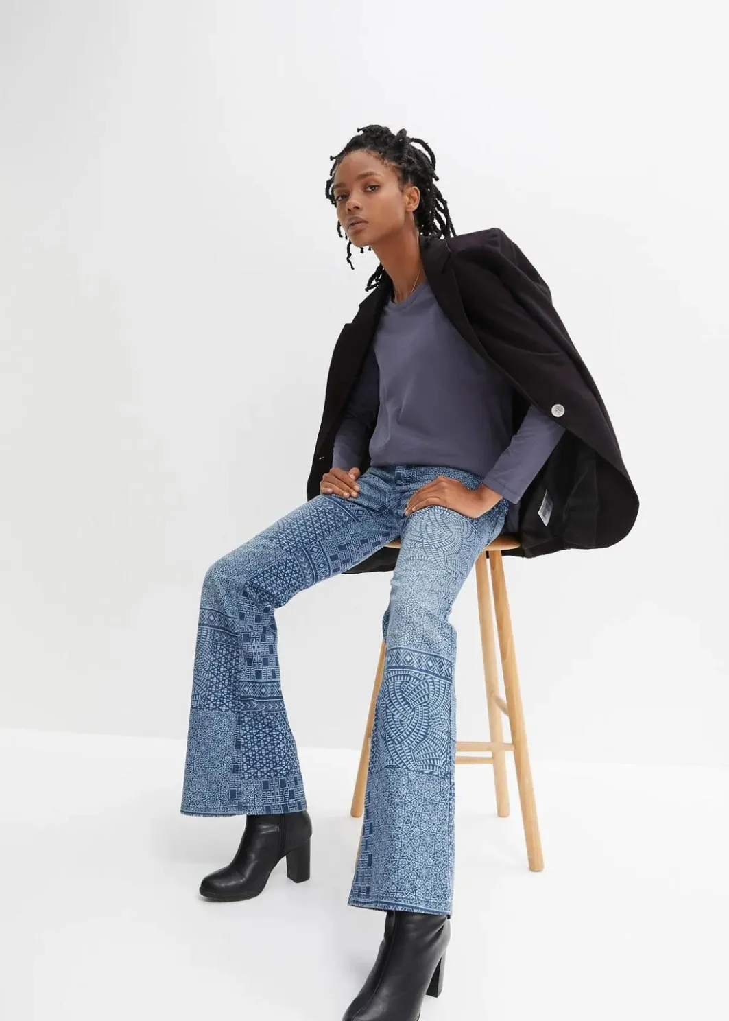 Outlet Langarmshirt aus reiner Baumwolle Damen Shirts & Tops