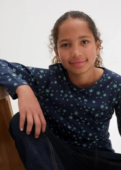 Hot Langarmshirt aus reiner Bio-Baumwolle (3er Pack) Kinder Mädchen 2-8 Jahre·Nachhaltigere Materialien|Mädchen 9-16 Jahre·Nachhaltigere Materialien