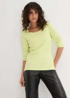 Clearance Langarmshirt aus reiner Bio-Baumwolle Damen Shirts & Tops|Basics