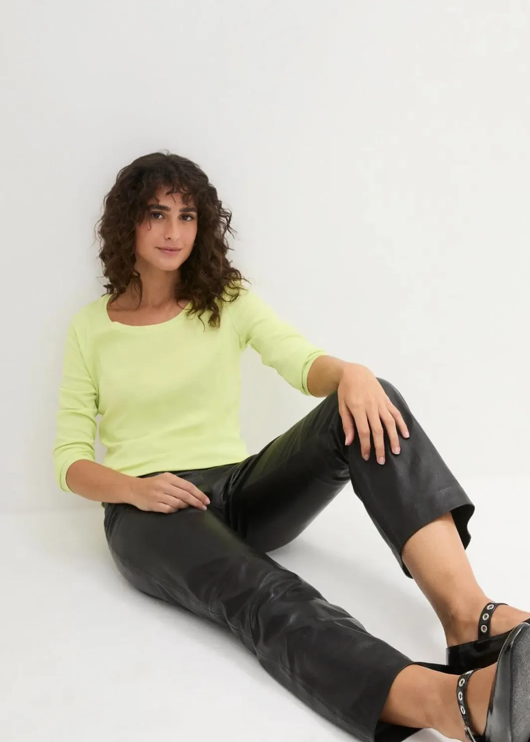 Clearance Langarmshirt aus reiner Bio-Baumwolle Damen Shirts & Tops|Basics