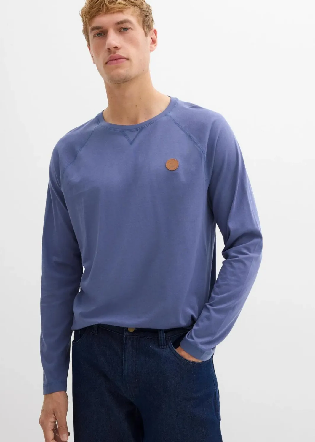 Discount Langarmshirt aus reiner Bio-Baumwolle (2er Pack) Herren Große Größen|Shirts & Polos