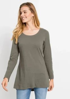Clearance Langarmshirt aus reiner Baumwolle Damen Shirts & Tops