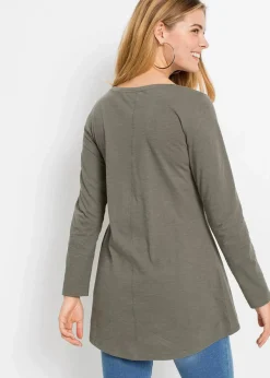 Clearance Langarmshirt aus reiner Baumwolle Damen Shirts & Tops